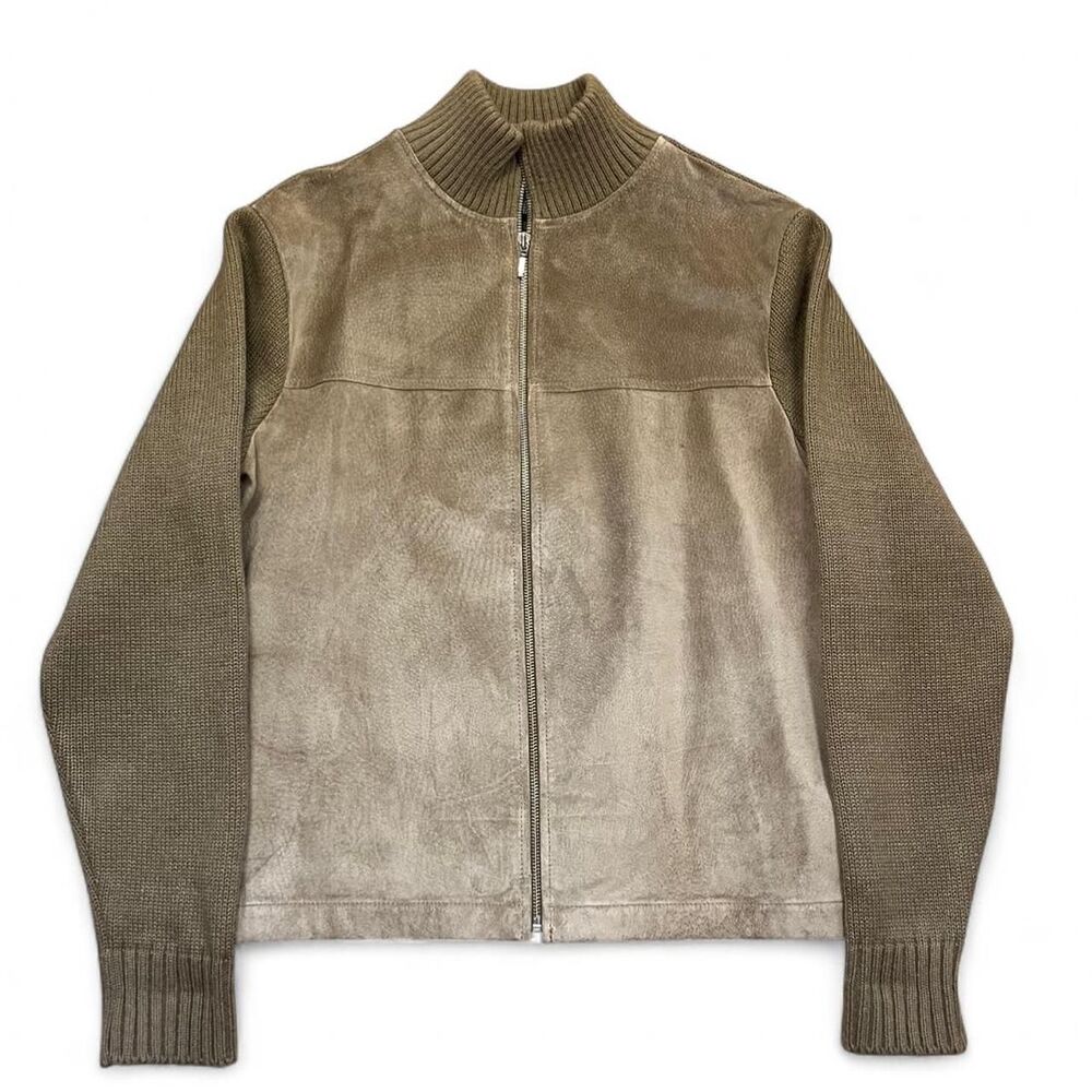 Vintage Murano Women's Brown genuine leather suede jacekt